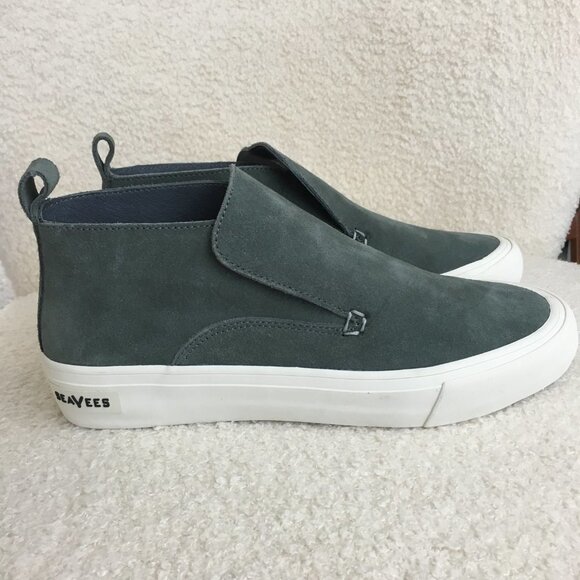 Men's SeaVees Huntington Middie Suede Slip On Casual High Top Sneakers sz 8 - Picture 7 of 11